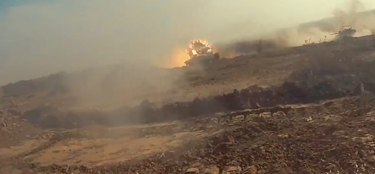 Работа противотанковых расчетов ХАМАС