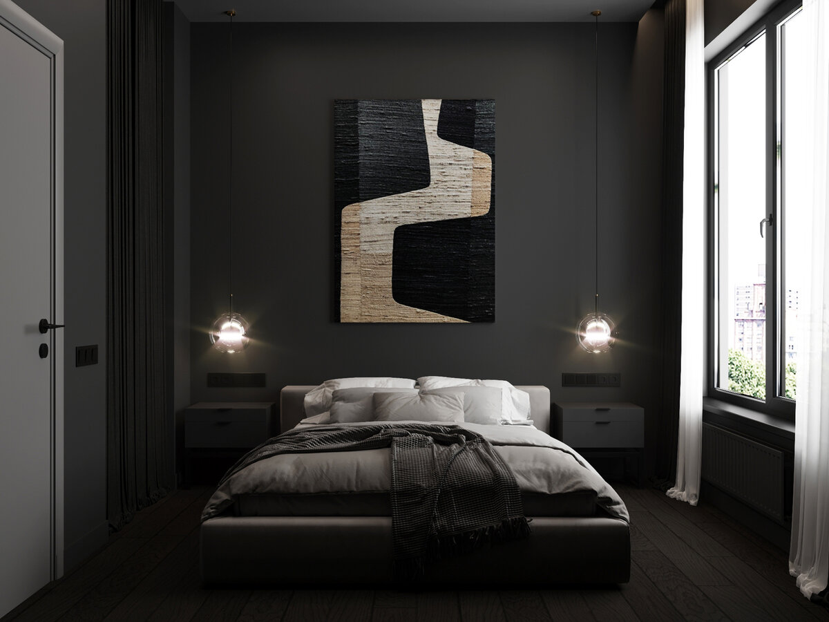 Тёмная спальня + Фото и Идеи для Дизайна и Ремонта – Portes Киев