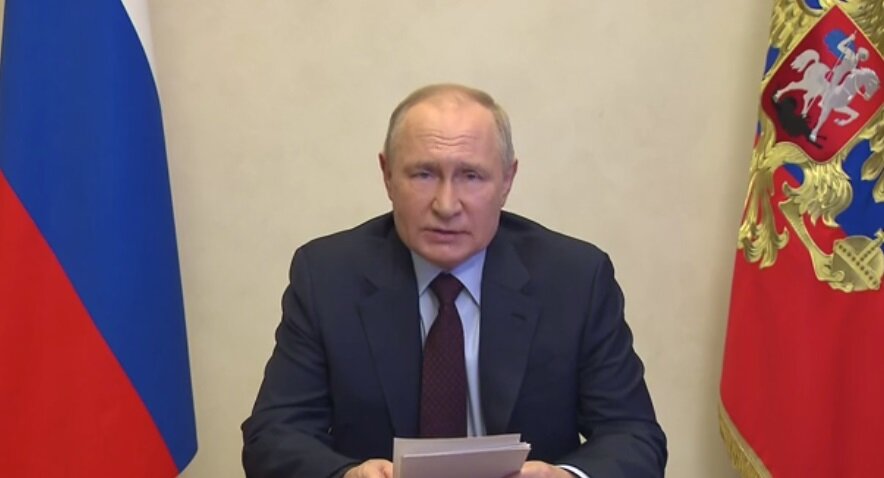 В. Путин, Президент РФ. Фото: скриншот трансляции