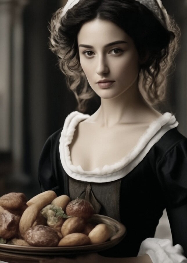 Энрика все время куда-то уносила подносы с едой (нейросеть)