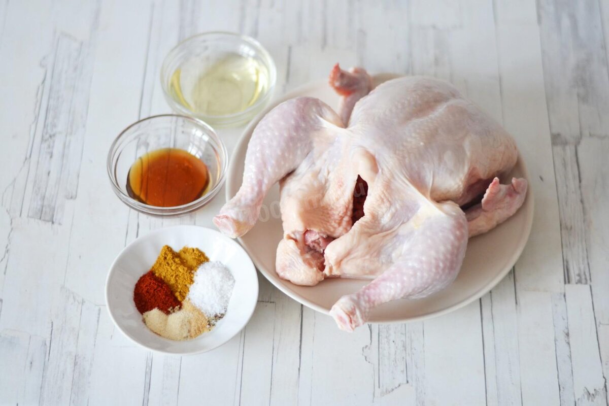 Курица целиком в медовом соусе в духовке: рецепт с фото пошагово