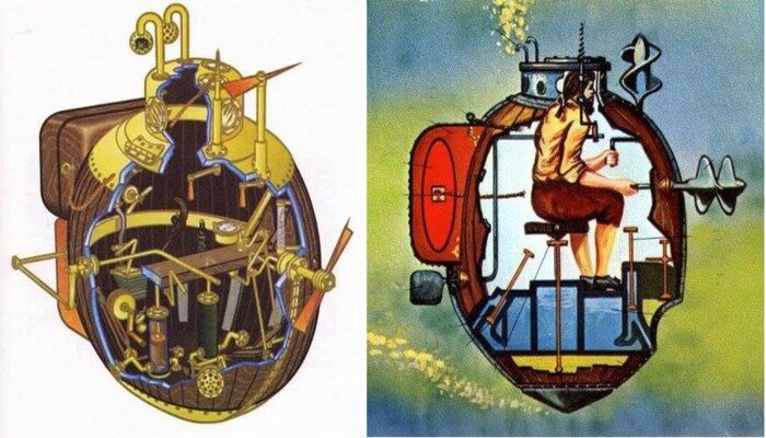 Подводная лодка "Черепаха" изобретателя Дэвида Бушнелла