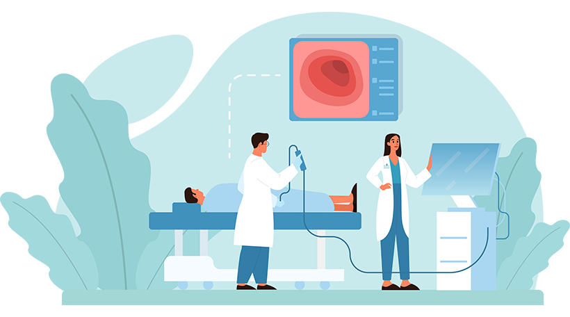 Колоноскопия очень полезная с точки зрения диагностики исследование. Оно может проводиться под седацией, при которой пациент спит и ничего не чувствует.
