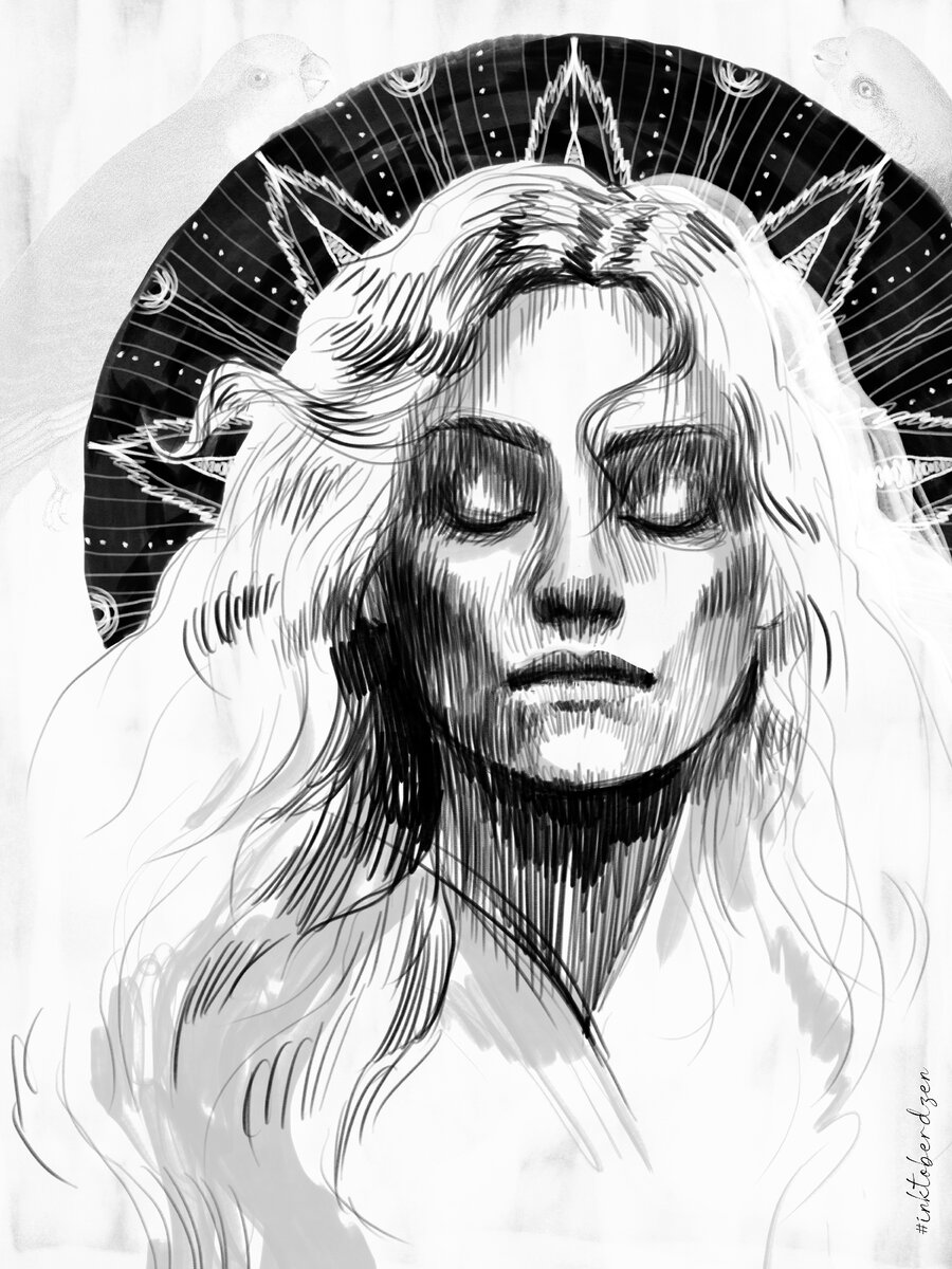 Inktober. Day 16. Angel - ангел