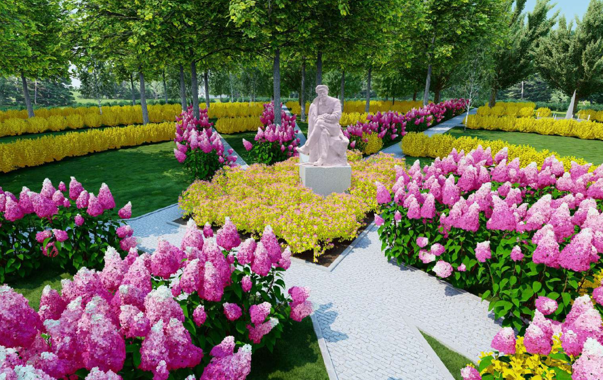 Визуализация проекта благоустройства парка. Иллюстрация из презентации проекта