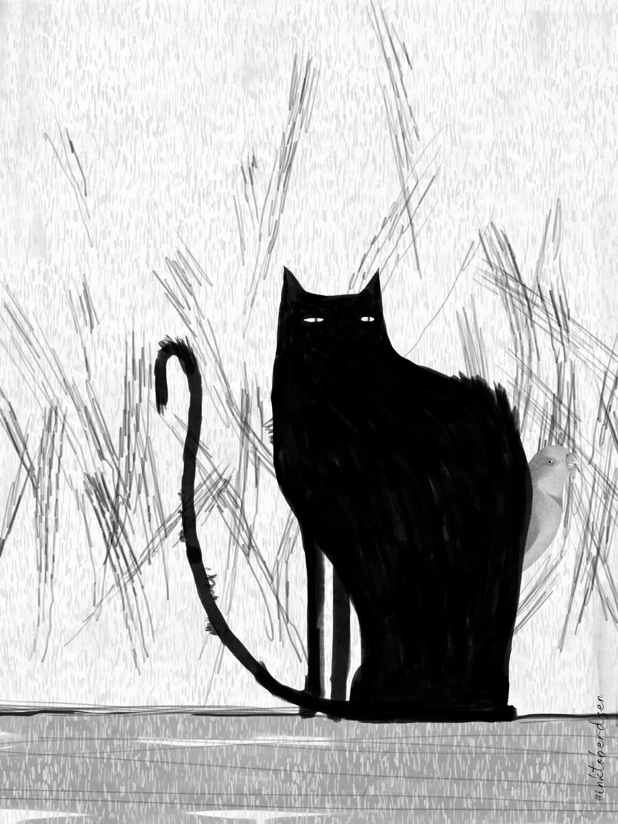 Inktober. Day 22. Scratchy - колючий, неуклюжий