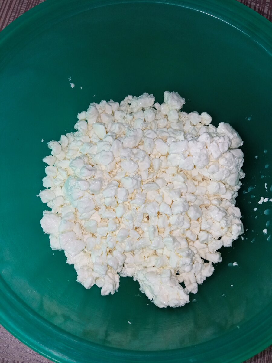 Творог в миске. Фото автора 