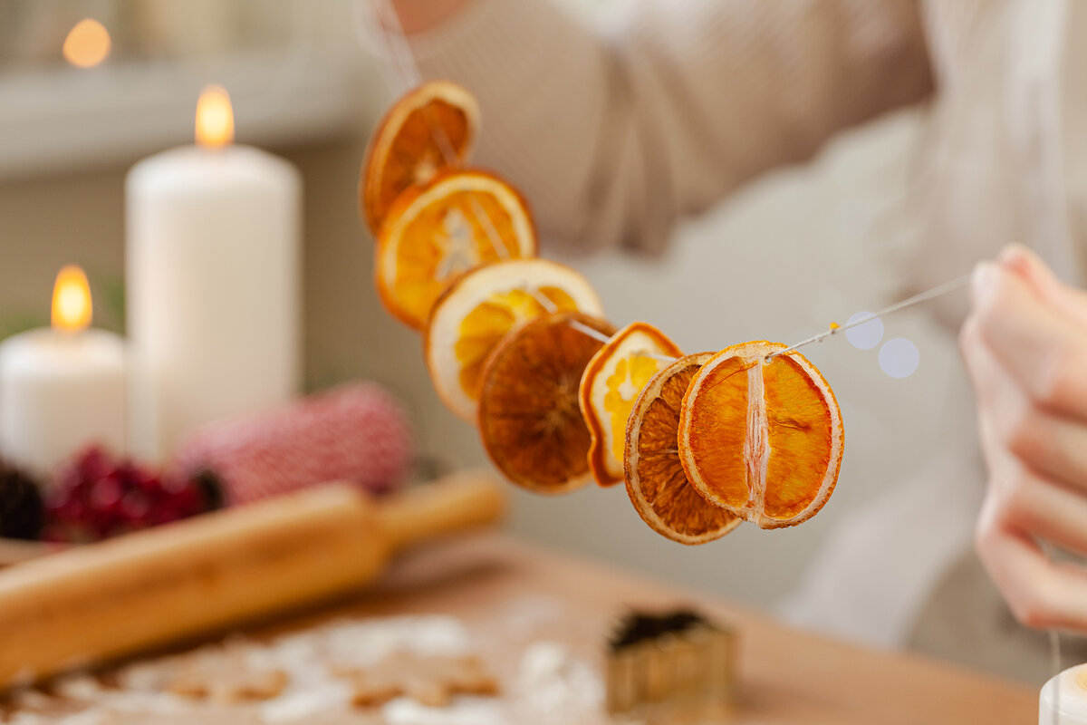 Идеи новогоднего декора из апельсинов