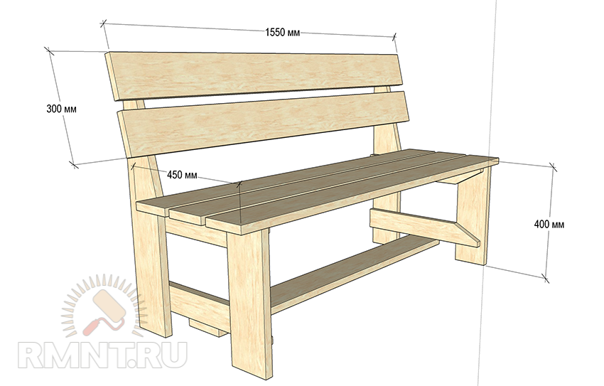 Скамейка. Лавка своими руками-чертежи, порядок сборки скамеек, лавок, табуреток