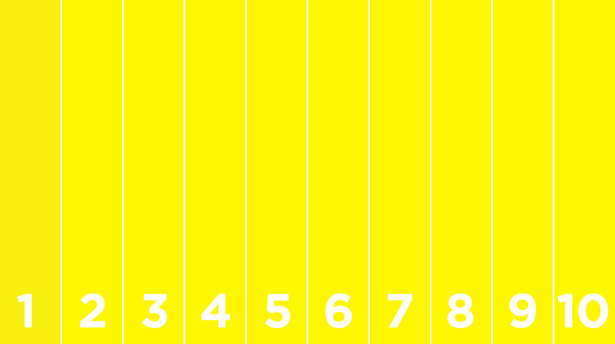 Под какой цифрой оттенок цвета отличается от остальных?