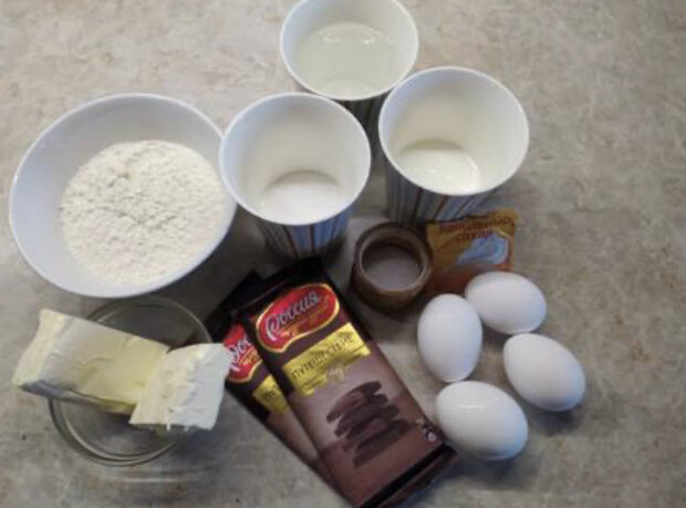 Ингредиенты для приготовления эклеров