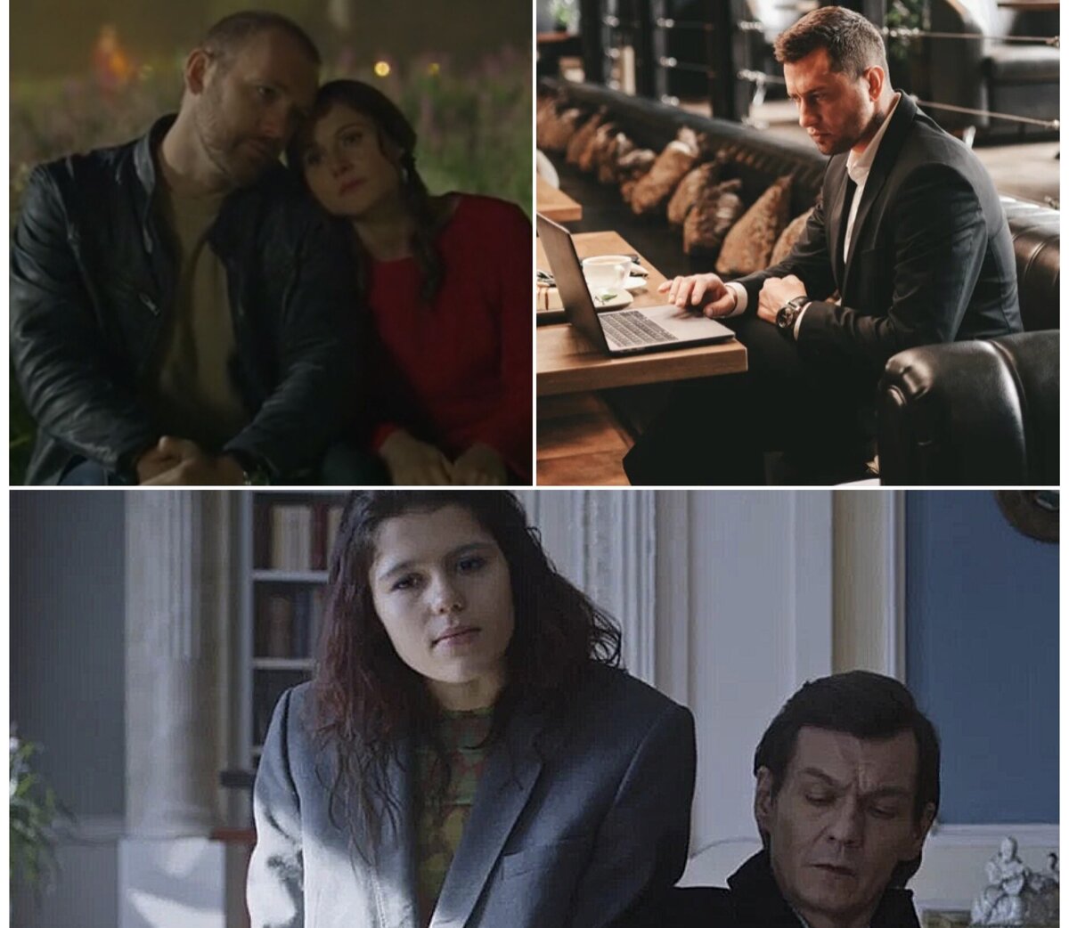 Кадры из сериалов "Иванько-2", "Жизнь по вызову-2" и "Черное облако". Коллаж автора.