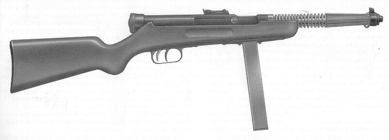 Один из прототипов пистолета-пулемета Маренгони.