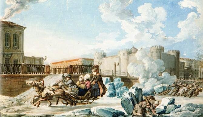 Кнаппе К. Ф. 1798 Мойка у Тюремного замка