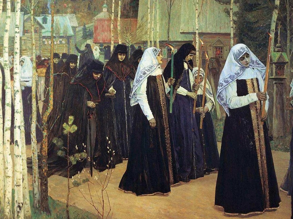 МИХАИЛ НЕСТЕРОВ. ВЕЛИКИЙ ПОСТРИГ (ФРАГМЕНТ). 1898. ГОСУДАРСТВЕННЫЙ РУССКИЙ МУЗЕЙ, САНКТ-ПЕТЕРБУРГ