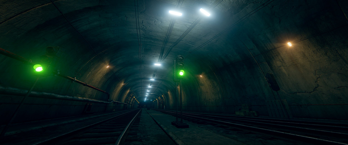 спуск в метро в игре Rust