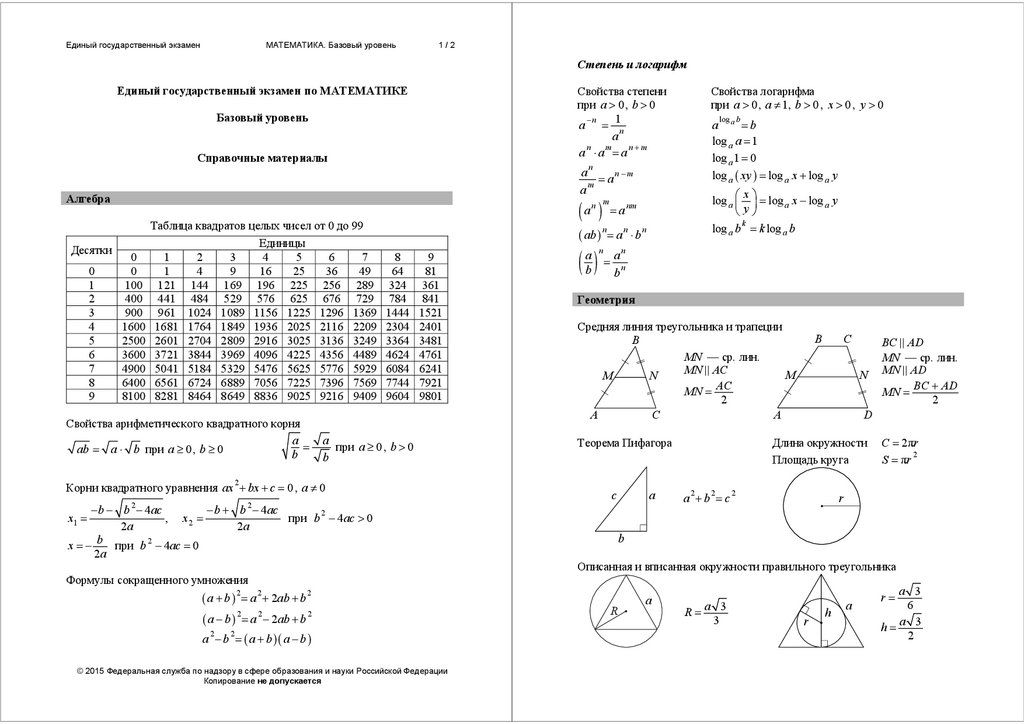 справочные материалы