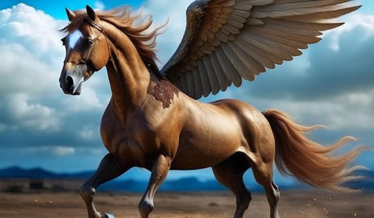 Крылатые кони, также известные как пегасы, являются символом поэтического вдохновения и красоты. Эти существа имеют тело лошади, но у них есть крылья.