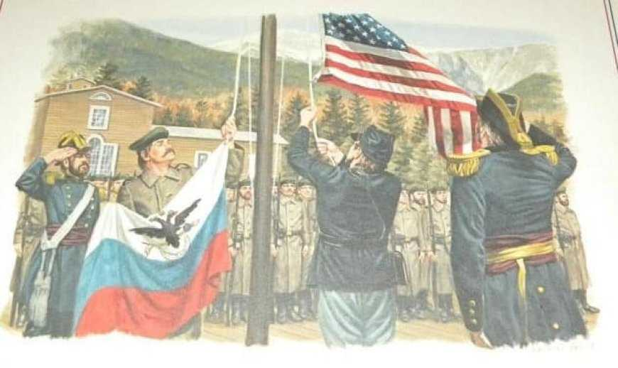Отношение к флагу россии. Флаг Аляски 1867. 18 Октября 1867 года Аляска передана США. 1867 – Россия продала Аляску США. Российская Империя и Америка.