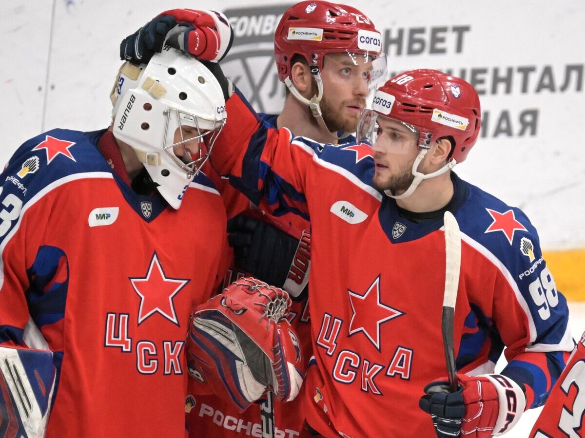    Хоккеисты ЦСКА в матче КХЛ© РИА Новости / Владимир Федоренко