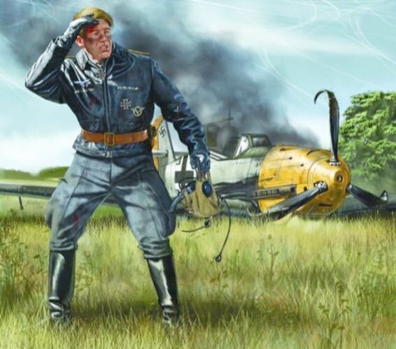 Сбитый ас люфтваффе. Принципиально, если верить всем любителям люфтваффе, в гитлеровских ВВС асами были практически все