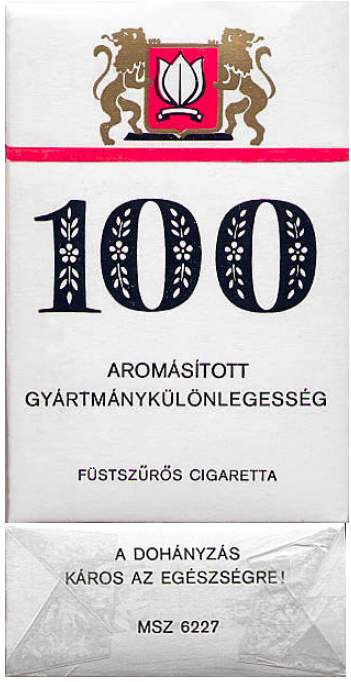 Венгрия, начало 1980х годов. 20 сигарет с фильтром в жестком боксе и в целлофане. Цена была 10.4 венгерских форинта (не путать с голландским). Табачная фабрика: "Egri Dohanygyar". Торговая марка принадлежит "Magyar Dohanyipar"
