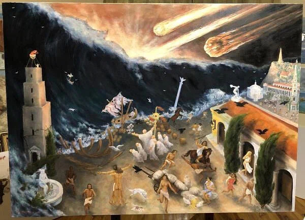 Гибель Атлантиды по Рериху. Изображение из открытых источников.