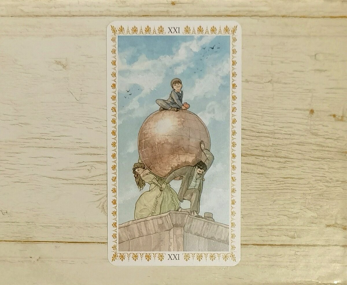 Аркан XXI "Мир". "Романтическое Таро".