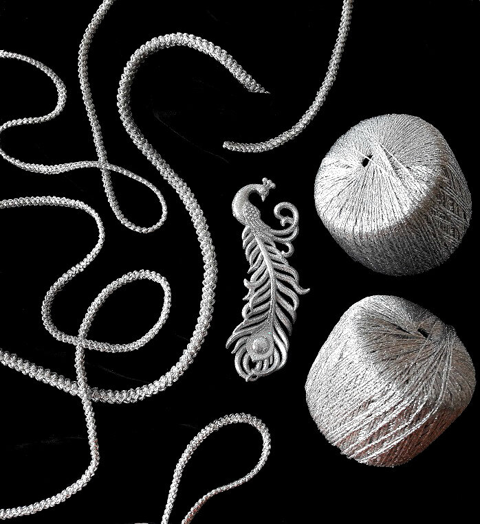 Фото пряжи Lurex Lame 200 фирмы Ceam цвет 900 Фото из личного архива