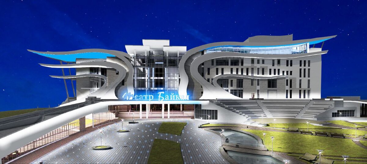 правительство Бурятии. Общая площадь основного здания тетра составит более 18 тысяч квадратных метров