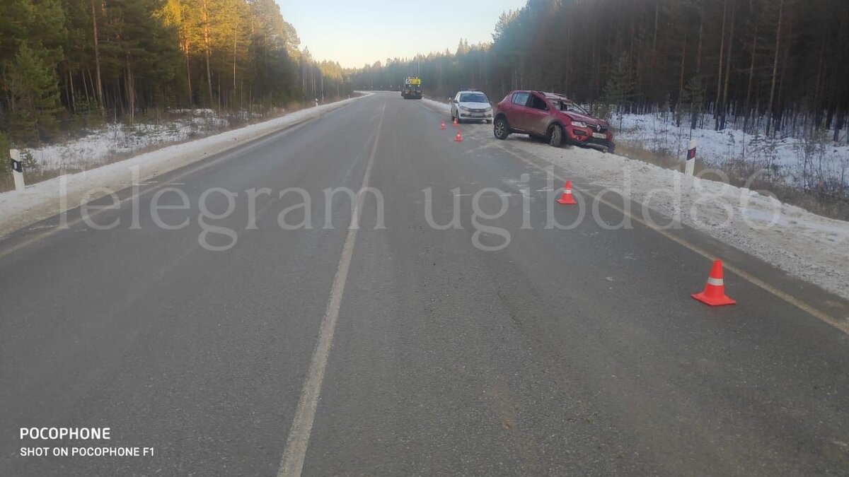    В Кондинском районе автоледи на высокой скорости слетела в кювет