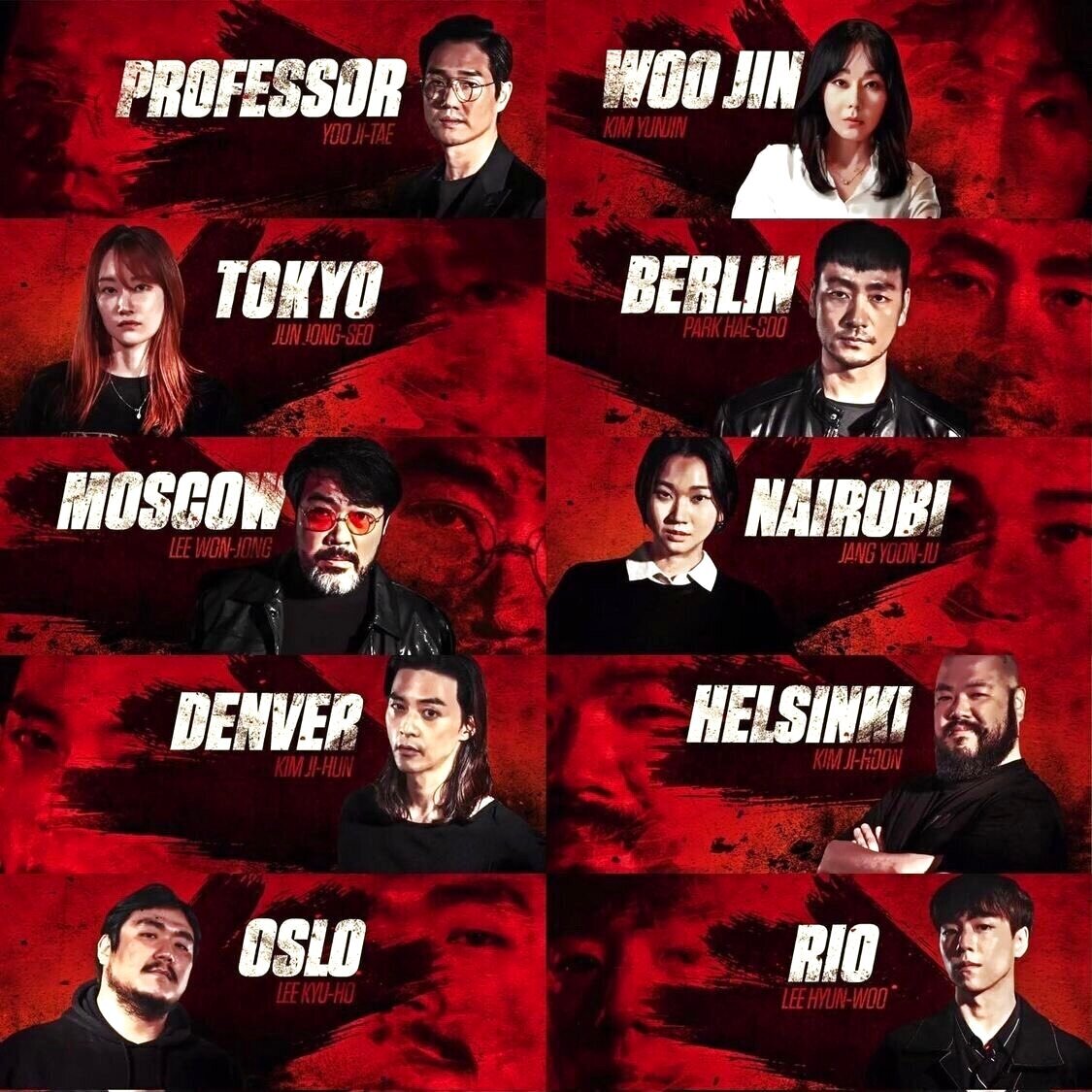 Главные герои сериала Бумажный Дом: Корея