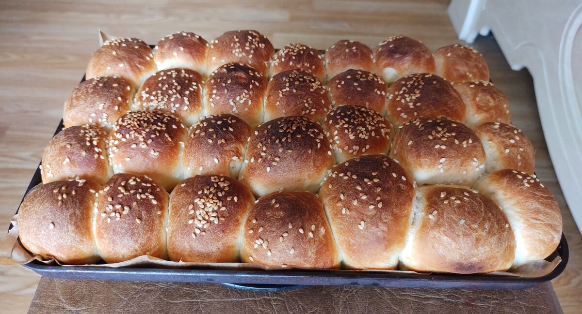 Пышные булочки к чаю.