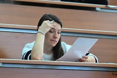    Участница ежегодной образовательной акции "Тотальный диктант" ©Максим Блинов РИА Новости