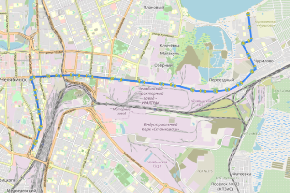    Автобус № 30 из Чурилово до вокзала запустят в Челябинске в ноябре