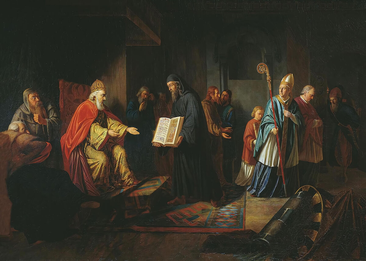 “Великий князь Владимир избирает религию” И. Е. Эггинк, 1822