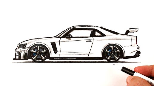 Как нарисовать машину. Нow to draw a car