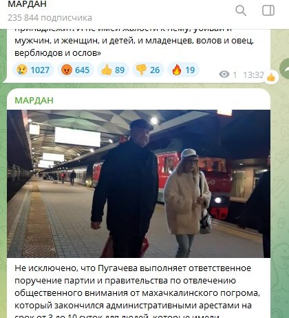 ТАК ПУГАЧЁВА ВОЗВРАЩАЛАСЬ В РОССИЮ НА ЭТОТ РАЗ. ФОТО: T.ME/MARDANAKA/17003.