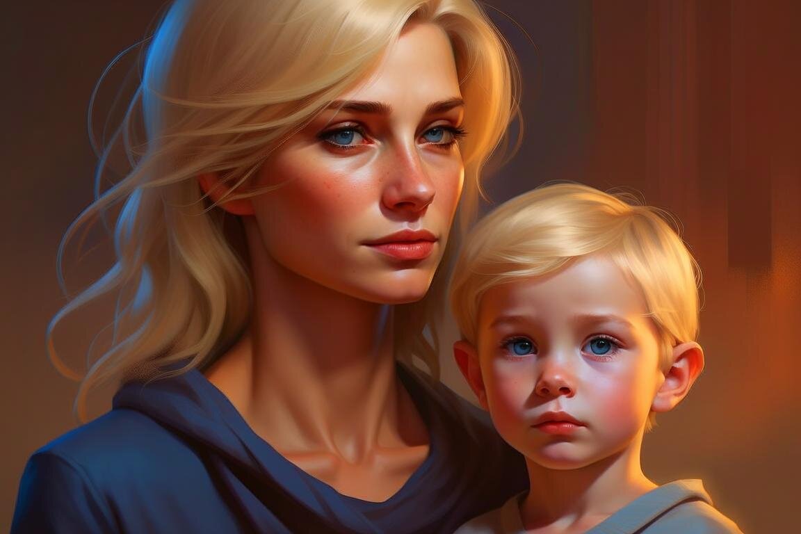 Валя с сыном