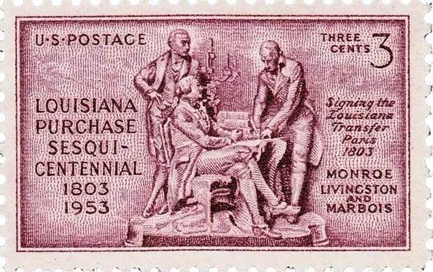 Почтовая марка к 150-летию покупки Луизианы