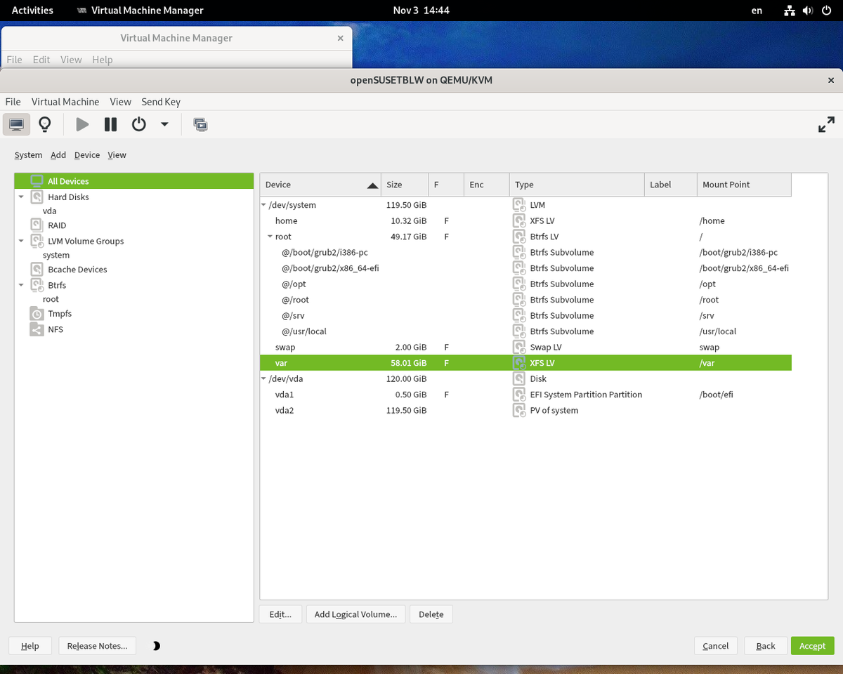Исходный шаблон изменен в графическом инсталляторе openSUSE Tumbleweed