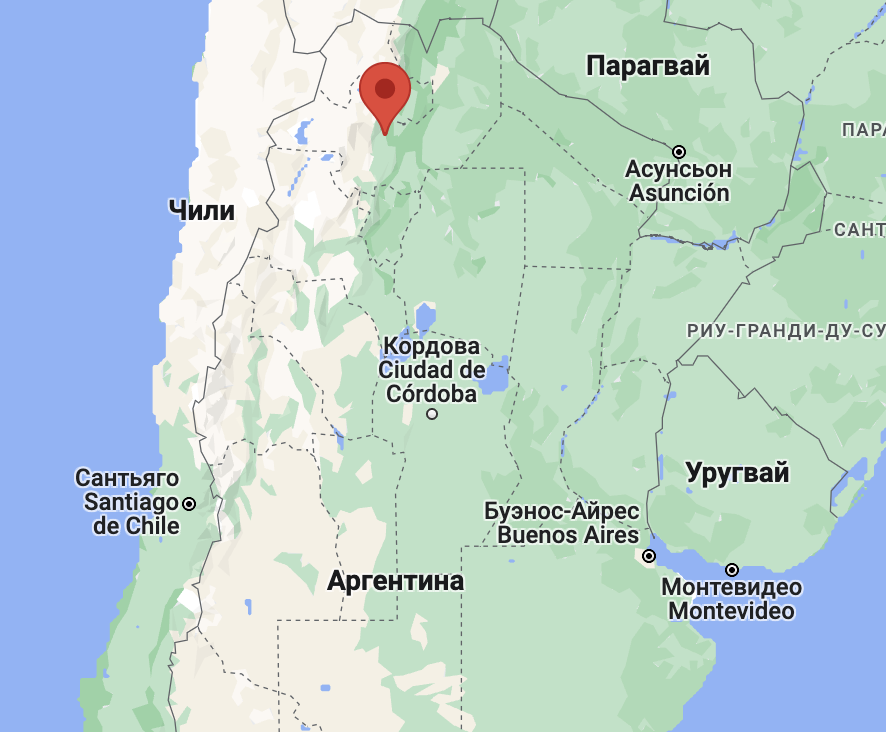 Сальта на карте