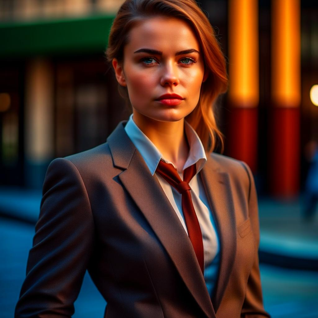 Надежда в деловом образе. Изображение взято из нейросети 