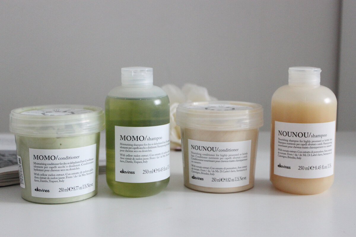 Уход за волосами от бренда Davines. Линейки Momo и Nounou.