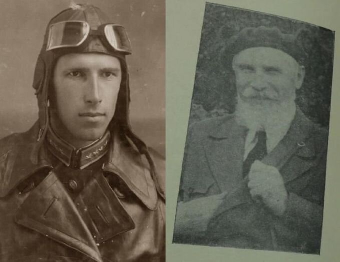 Георгий Константинович Реймерс (1915-2005 гг.) в 1940 году и в 1979-м - второе фото взято из его книги "Пилоты", часть первая