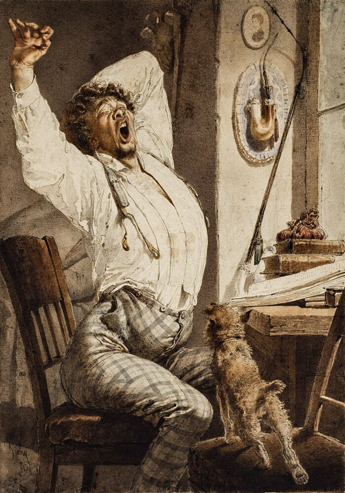 Художник Михаил Александрович Зичи "За чтением. Молодой человек"