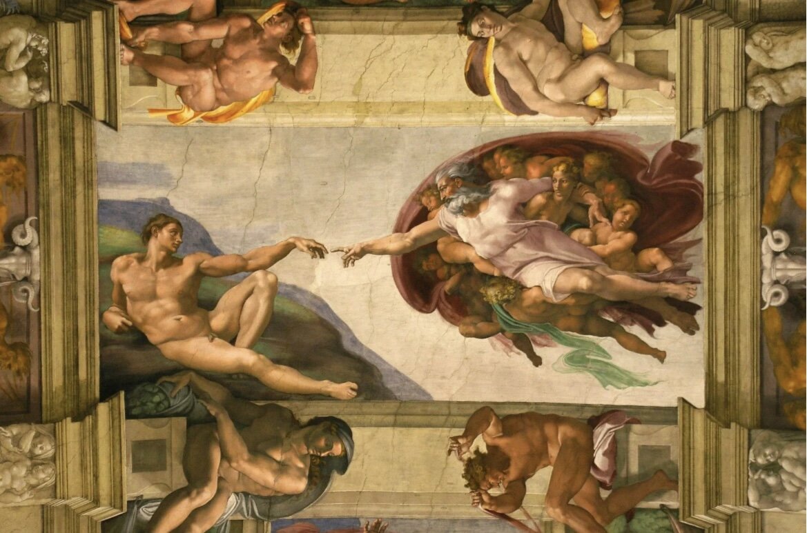 Сотворение Адама. Микеланджело Буонаротти. 