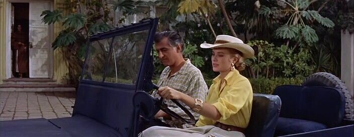 За рулем джипа вместе со Стюартом Грейнджером.