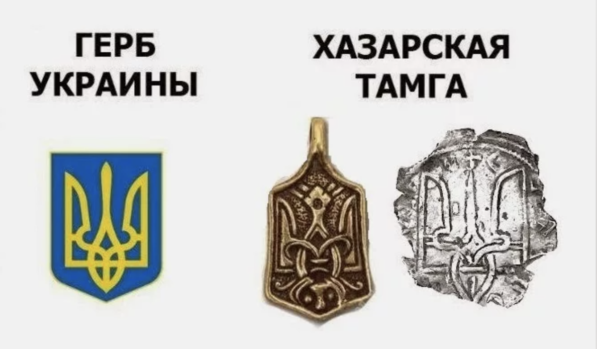 Хазарская тамга что это. Хазарская тамга и герб Украины. Украинский герб и хазарская тамга. Герб Хазарского каганата и Украины. Сокол Рюрика и хазарская тамга.