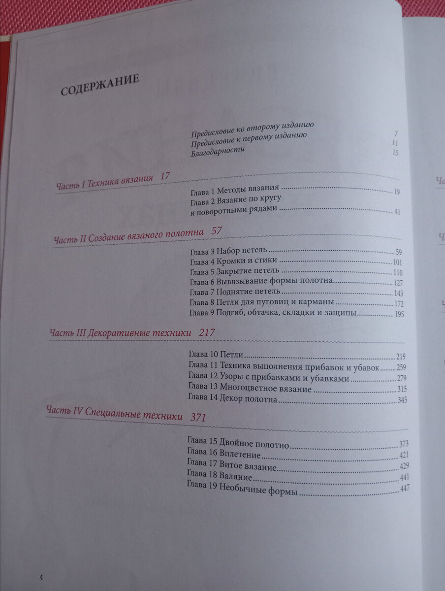 Содержание книги Принципы вязания на спицах, фото авторов